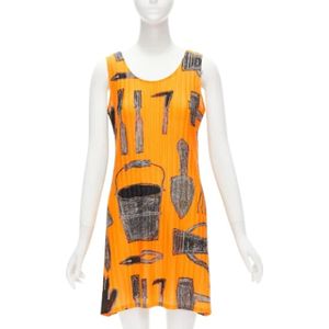 Issey Miyake Pre-owned, Pre-owned, Dames, Oranje, S, Polyester, Pre-owned Polyester dresses