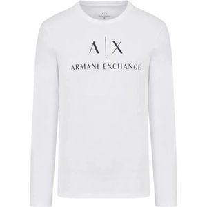 Armani Exchange, Sweatshirts & Hoodies, Heren, Wit, S, Korte Mouw T-shirt