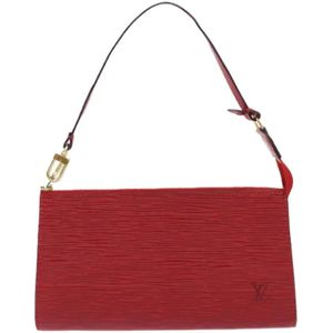 Louis Vuitton Vintage, Pre-owned, Dames, Rood, ONE Size, Pre-owned Leather clutches