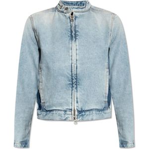 Diesel, Jassen, Dames, Blauw, M, De-Glory-S spijkerjas