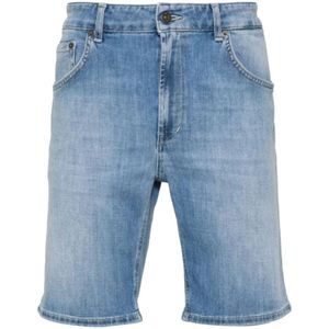 Dondup, Korte broeken, Heren, Blauw, W31, Denim, Blauwe Jeans met 3,5 cm Hak