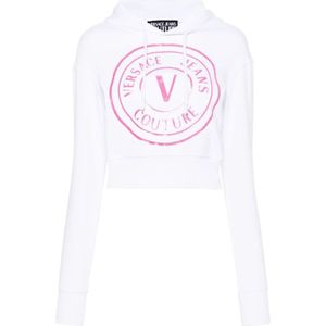 Versace Jeans Couture, Sweatshirts Wit, Dames, Maat:2XS