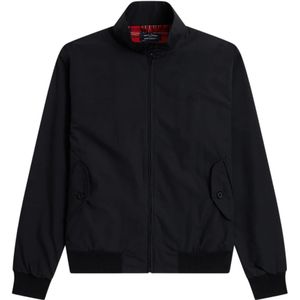 Fred Perry, Klassieke Harrington Jas, Gemaakt in Engeland Zwart, Heren, Maat:S