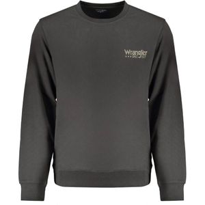 Wrangler, Sweatshirts & Hoodies, Dames, Zwart, S, Zwarte Crew Neck Sweatshirt Lange Mouw