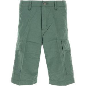 Carhartt Wip, Korte broeken, Heren, Groen, W33, Katoen, Groene katoenen cargoshorts