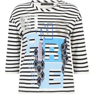 Betty Barclay, Blouses & Shirts, Dames, Veelkleurig, XL, Katoen, Gestreept Shirt met Plaatsingspatroon