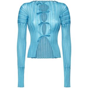 A. Roege Hove, Kanten Detail Vest voor Vrouwen Blauw, Dames, Maat:M