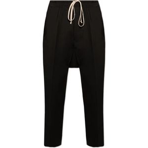 Rick Owens, Trekkoord Lange broek Zwart, Heren, Maat:L