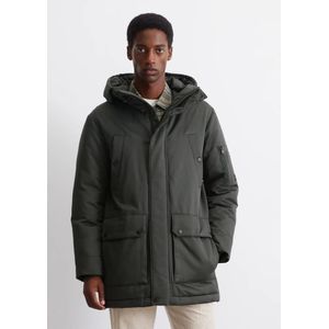 Marc O'Polo, Mantels, Heren, Grijs, 2Xl, Katoen, Puffer parka met capuchon