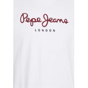 Pepe Jeans, Tops, Heren, Wit, XL, Eggo T-shirt