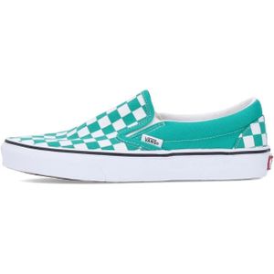 Vans, Schoenen, Heren, Groen, 46 EU, Klassieke Slip-on Peper Groen/Wit Sneaker