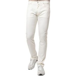 Jacob Cohën, Katoenen Canvas Off-White Jeans Wit, Heren, Maat:W33