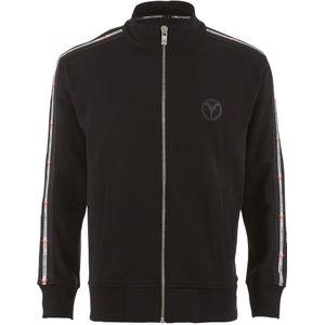 Carlo Colucci, Sweatshirts & Hoodies, Heren, Zwart, XL, Uniek Zip-through Sweatshirt voor Mannen