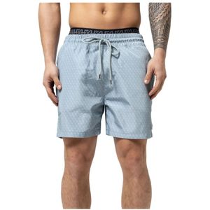 Xplct Studios, Badkleding, Heren, Veelkleurig, M, Polyester, Heren Grijze Zwemshorts