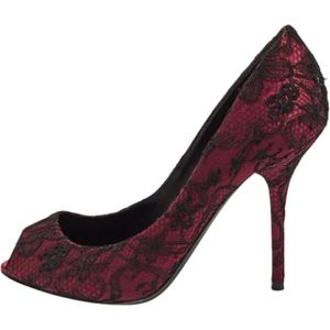 Dolce & Gabbana Pre-owned, Pre-owned Lace heels Rood, Dames, Maat:38 EU