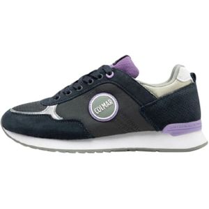 Colmar, Schoenen, Dames, Paars, 36 EU, Leer, Lila Sneakers met Iridescent Detail