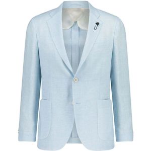 Lardini, Klassieke Gebreide Blazer Blauw, Heren, Maat:2XL