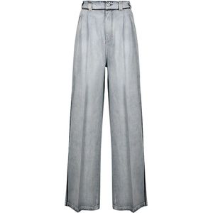 Maison Margiela, Lichtblauwe Oversized Jeans Losse Pasvorm Blauw, Dames, Maat:3XS