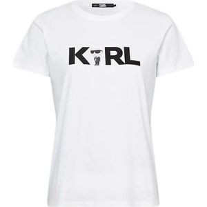 Karl Lagerfeld, Tops, Dames, Wit, L, Katoen, T-shirts