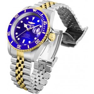 Invicta Watches, Pro Diver Automatisch Horloge - Blauwe Wijzerplaat Grijs, Heren, Maat:ONE Size