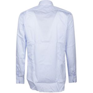 Barba Napoli, Overhemden, Heren, Blauw, XL, Katoen, Casual Hals Shirt