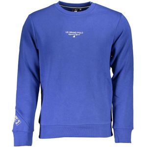 U.s. Polo Assn., Sweatshirts & Hoodies, Heren, Blauw, 3Xl, Katoen, Blauwe Fleece Logo Sweatshirt Mannen