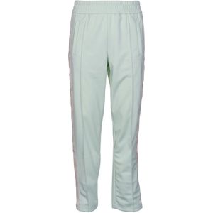 Palm Angels, Groene Techno Broek met Gestreept Detail Groen, Heren, Maat:L