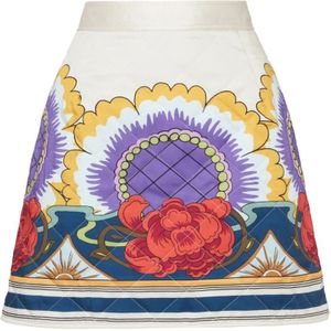 La DoubleJ, Retro A-Line Edie Rok Wit, Dames, Maat:XL