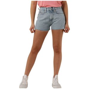 Tommy Jeans, Korte broeken, Dames, Blauw, W33, Denim, Blauwe Denim Hot Pant Shorts