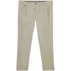 Brooks Brothers, Broeken, Heren, Beige, W42, Katoen, Khaki Regular Fit Double Pleat Katoenen Chinos