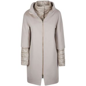 Herno, Mantels, Dames, Beige, XS, Stijlvolle Winterjas voor Mannen