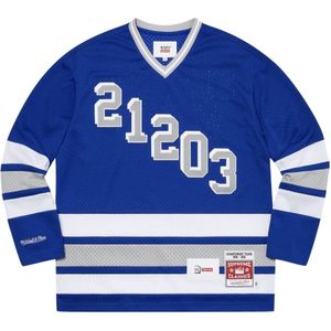 Supreme, Tops, Heren, Blauw, M, Polyester, Beperkte Editie Hockey Jersey Blauw