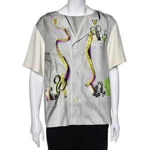 Moschino Pre-Owned, Pre-owned, Dames, Veelkleurig, L, Polyester, Pre-owned Polyester tops