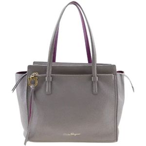 Salvatore Ferragamo Pre-owned, Pre-owned Leather totes Grijs, Dames, Maat:ONE Size