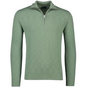 Gant, Groene Coltrui met Halve Rits Groen, Heren, Maat:M