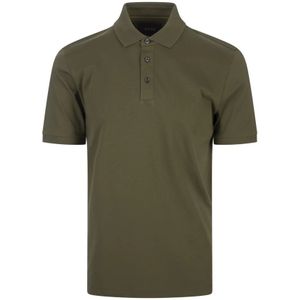 Hugo Boss, Groene Polo Shirt Katoen Gebreid Groen, Heren, Maat:XL