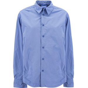 Aspesi, Overhemden, Heren, Blauw, S, Nylon, Lichtblauwe Overhemdjasje Ss 23