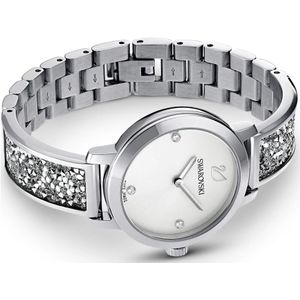 Swarovski, Cosmic Rock Metalen Armband Horloge Grijs, Dames, Maat:ONE Size