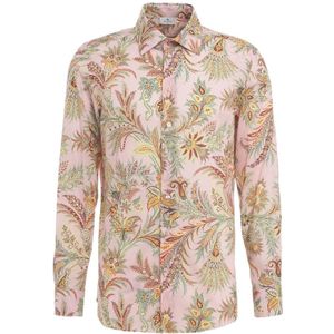 Etro, Rose Ss 24 Herenoverhemd Veelkleurig, Heren, Maat:4XL