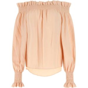 See by Chloé, Blouses & Shirts, Dames, Roze, S, Satijn, Lichtroze Satijnen Blouse