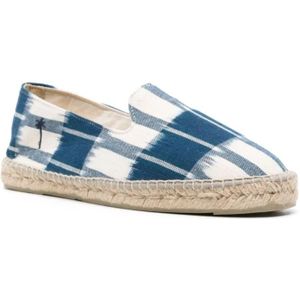 Manebí, Schoenen, Heren, Blauw, 42 EU, Katoen, Platte Katoenen Espadrilles