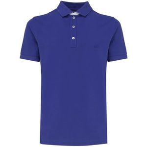 Fay, Tops, Heren, Blauw, XL, Katoen, Klassieke Blauwe Polo Shirt