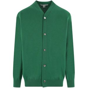 Comme des Garçons, Truien, Heren, Groen, M, Wol, Groene Oversized Cardigan Trui