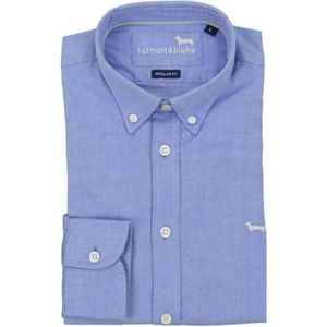 Harmont & Blaine, Overhemden, Heren, Blauw, XL, Katoen, Essentials Oxford Katoenen Overhemd