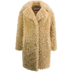 Stand Studio, Bruine Faux-Fur Stand Jas Bruin, Dames, Maat:M