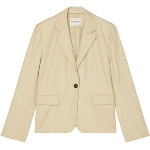 Marc O'Polo, Jassen, Dames, Beige, M, Katoen, Blazer regular