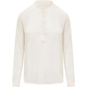 Forte Forte, Blouses & Shirts, Dames, Wit, L, Zijden overhemd met details