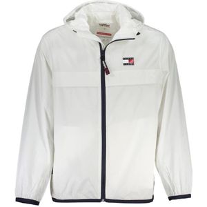 Tommy Hilfiger, Jassen, Heren, Wit, L, Nylon, Sportieve Jas Wit Nylon Elastische Manchetten