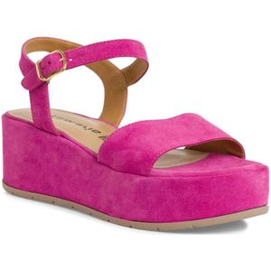 Tamaris, Schoenen, Dames, Roze, 37 EU, Suède, Roze Suède Casual Open Sandalen