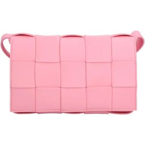 Bottega Veneta, Tassen, Dames, Roze, ONE Size, Leer, Leather crossbody-bags